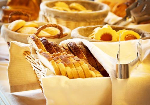 Bread and pastries for breakfast