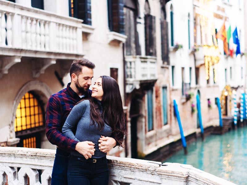 Couple on the bridge